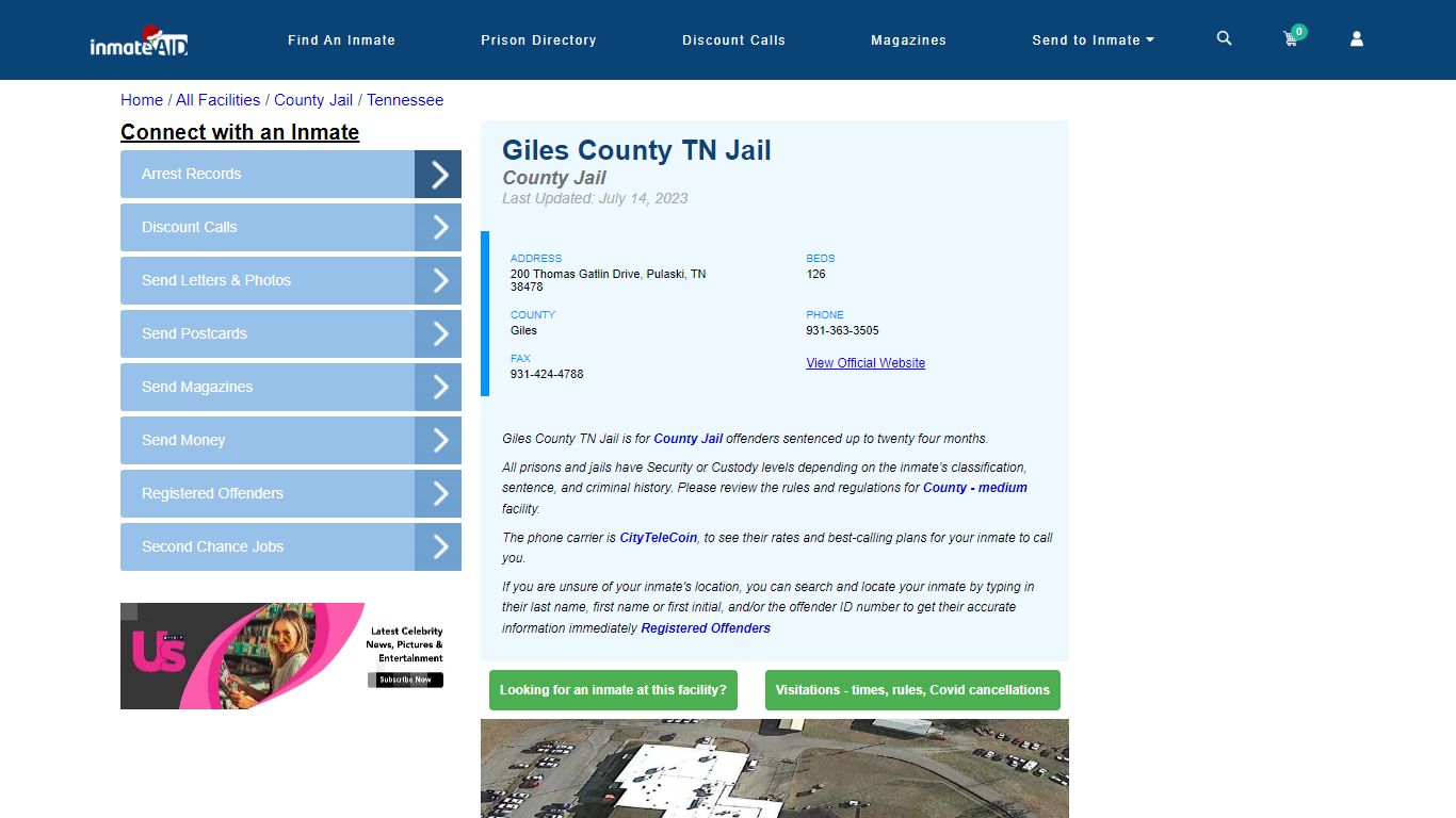 Giles County TN Jail - Inmate Locator - Pulaski, TN