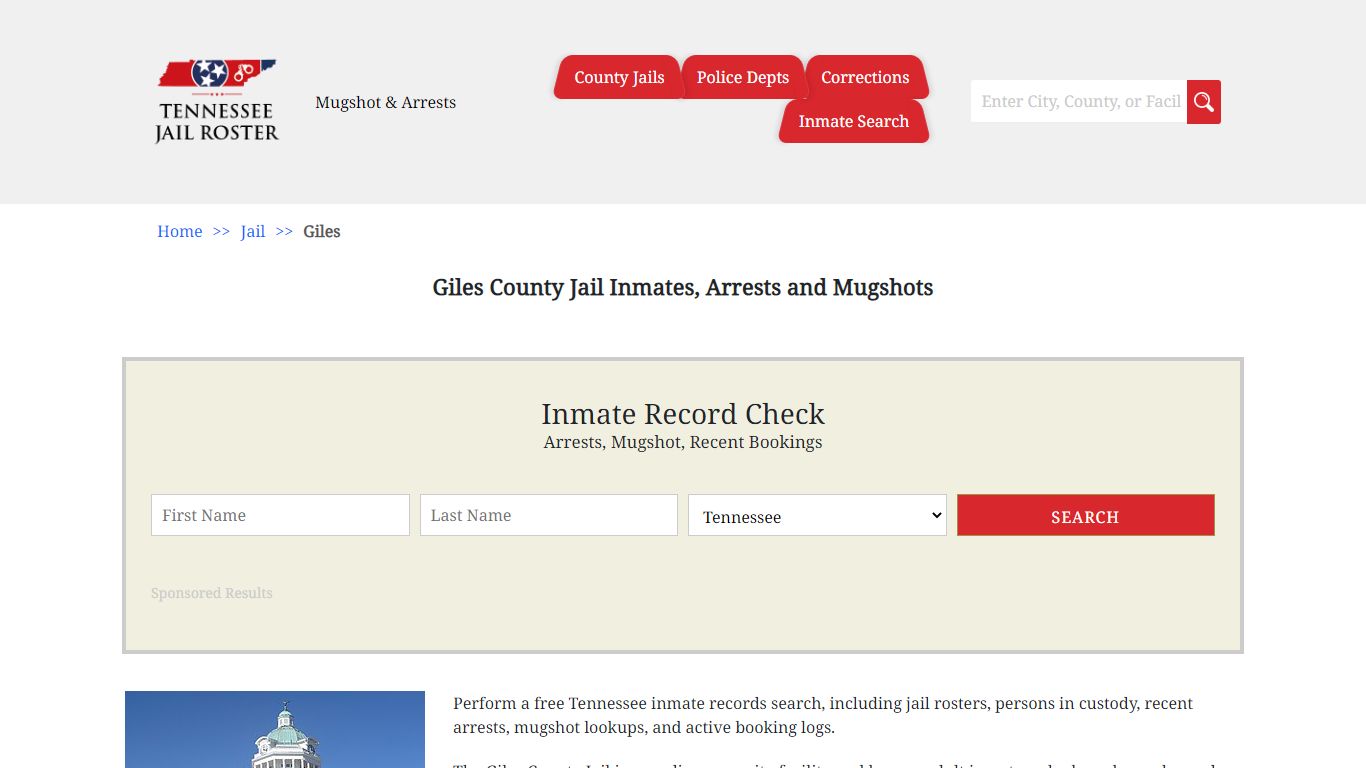 Giles County Jail Inmates, Arrests and Mugshots - Jail Roster Search
